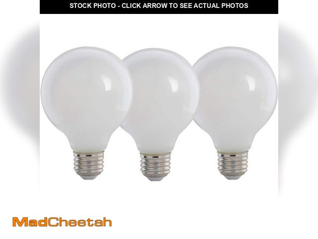 Lot 74-14593741 - Feit Electric 100-Watt Equivalent G25 Globe Dimmable Filament White Glass Vanity E26 LED Vintage Edi...