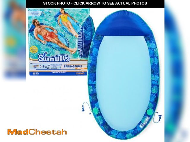 Lot 74-12098548 - Swimways Elite Spring Float Hammock Pool Lounger, Inflatable Pool Floats Adult with Fast Inflation, ...