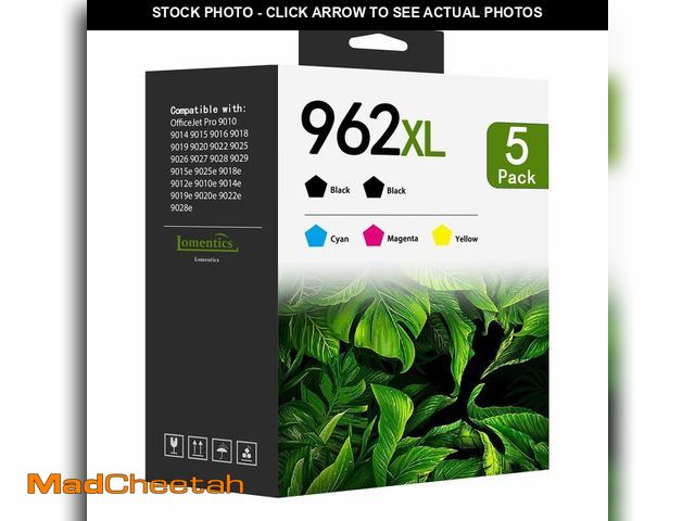 Lot 74-12450042 - 962XL Ink Cartridges Combo Pack (5-Pack, 2Black/1Cyan/1Magenta/1Yellow) Compatible 962XL 962 Ink Car...