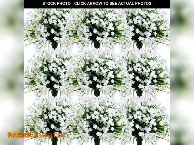 Lot 74-12712979 - Hoteam 40 Bundles Outdoor Artificial Flowers UV Resistant Faux Outside Plants Flowers Fake Plastic P...