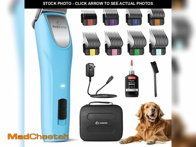 Lot 74-12500606 - FuzzyFix Professional Dog Clippers for Grooming - 2 Speed Pet Grooming Kit for Thick Curly Matted Co...