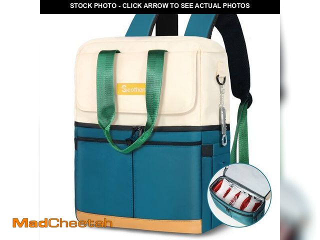 Lot 74-13995820 - Scothen Backpack Cooler with Double Decker &amp; 12 Ice Packs- Keeps 36 Cans Cold for Up to 8 Hours-...