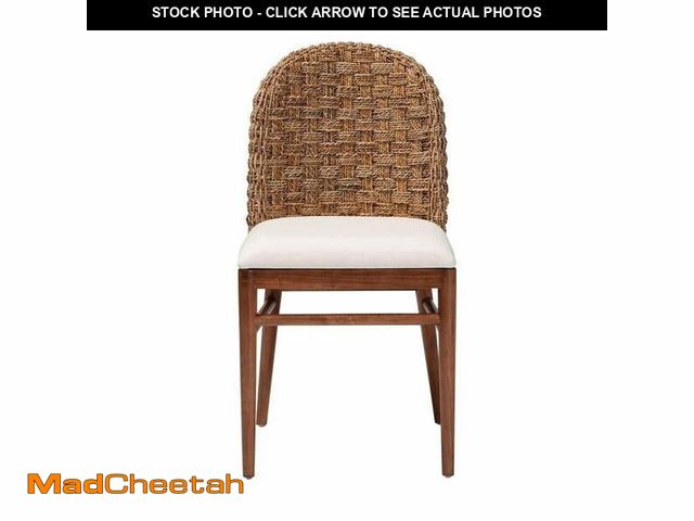 Lot 74-12721824 - Pemberly Row 18.9" Acacia Wood &amp; Seagrass Dining Chair in Brown - UNUSED