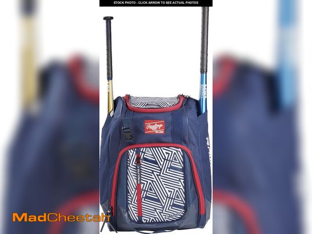 Lot 74-12330995 - Rawlings | CHAOS Backpack Bag Series | Youth Baseball &amp; Fastpitch Softball | Red/White/Blue - UN...