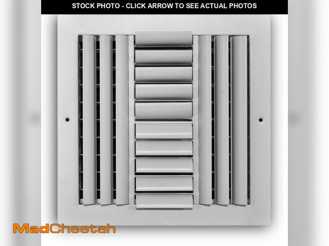 Lot 74-13771373 - Everbilt 10 in. x 10 in. 4-Way Aluminum Adjustable Curved Blade Wall/Ceiling Register - UNUSED