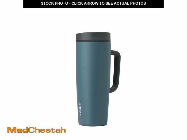 Lot 74-14212173 - Owala SmoothSip Slider Stainless Steel Insulated Travel Mug with Handle, 100% Leak Proof, For Hot an...