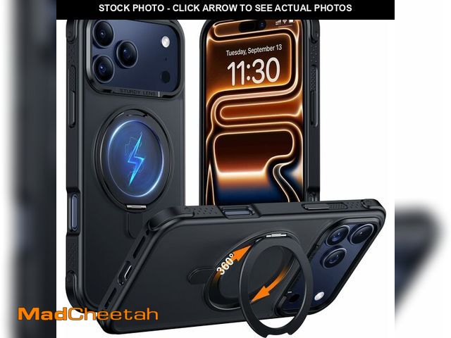 Lot 74-14385762 - Temdan Designed for iPhone 17 Pro Max Case,[with 360ÃÂ°Rotatable Invisible Magnetic O-Ring Stand][M...