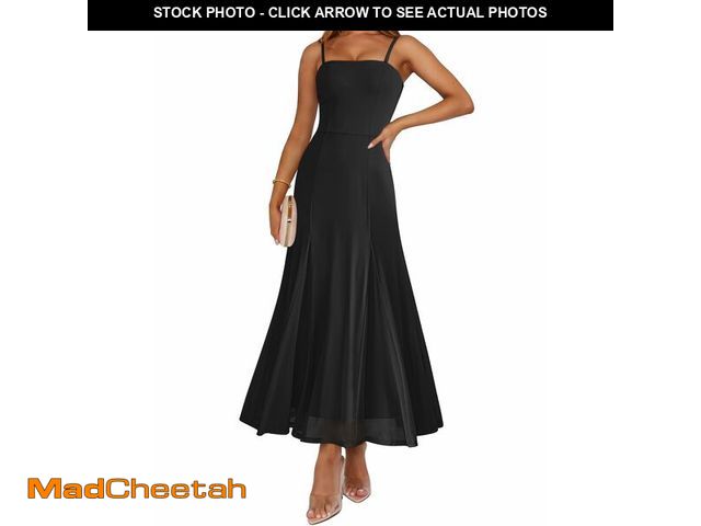 Lot 74-14332255 - Caracilia Maxi Dresses for Women Formal Mesh Spaghetti Strap Cocktail Wedding Guest Party Flowy Dres...