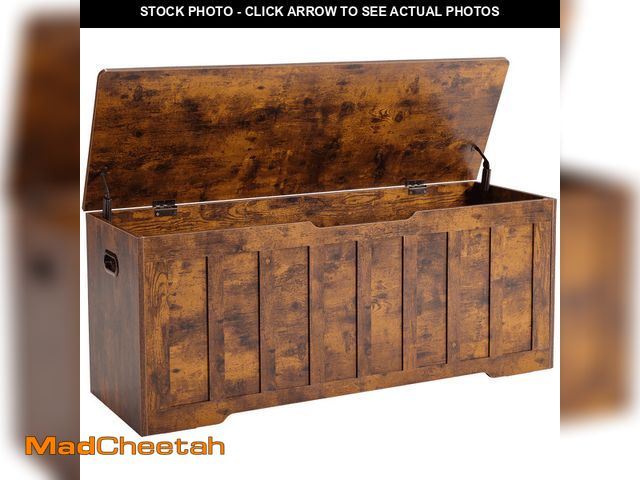 Lot 74-13819084 - CONCETTA Extra Large Wooden Storage Bench &amp; Chest with Safety Hinges, Shoe Bench and Entryway St...