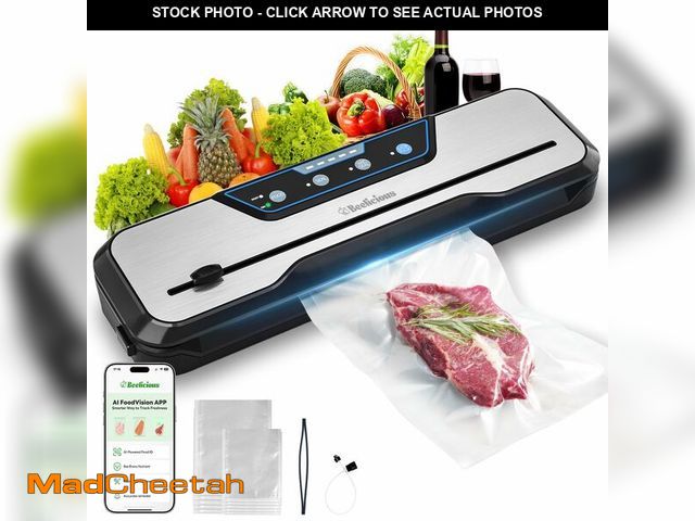 Lot 74-12608722 - Vacuum Sealer Machine, with Starter Kit and 2-Year , Beelicious Automatic Air Sealing for Food Stora...