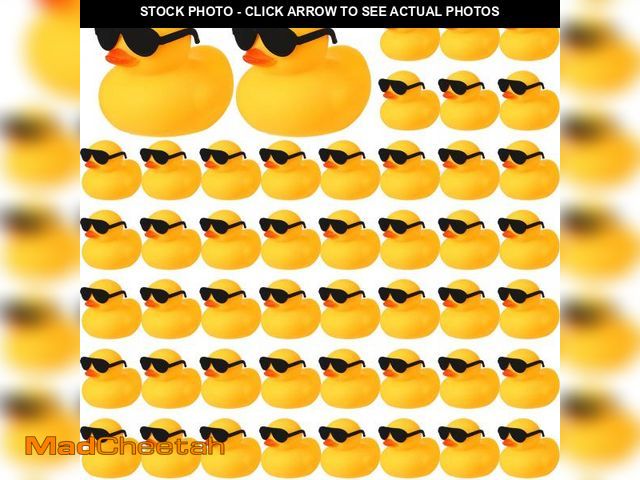 Lot 74-12304862 - Chivao 48 Pcs Mini Rubber Ducks with Sunglasses in Bulk Small Duck Gift Bathtub Toys for Holiday Cru...