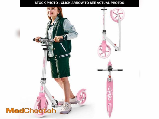 Lot 74-12779754 - UPGO Kick Scooter for Ages 6+, Kids, Teens &amp; Adults, 240 lb Max Load, Foldable, 8-Inch Wheels, P...