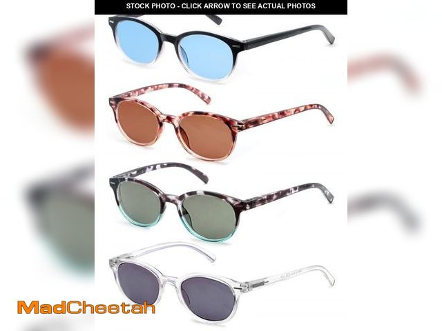 Lot 74-12311109 - OLOMEE Reading Sunglasses for Women +1.25 Ladies Small Round Sun Readers Circular Cheaters Sunglasse...