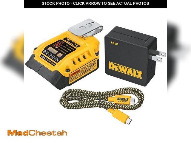 Lot 74-14309091 - DEWALT 20V MAX Charger and USBC Adaptor Kit - UNUSED
