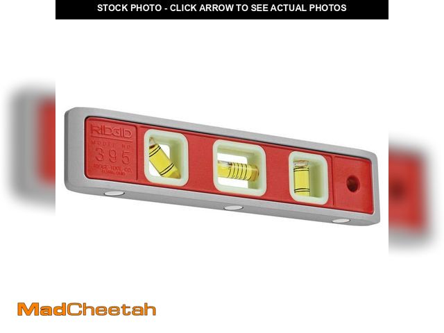 Lot 74-12788354 - RIDGID 9 in. Magnetic Torpedo Level with Night Shade (Glow-in-the-Dark Vial Frames) - UNUSED