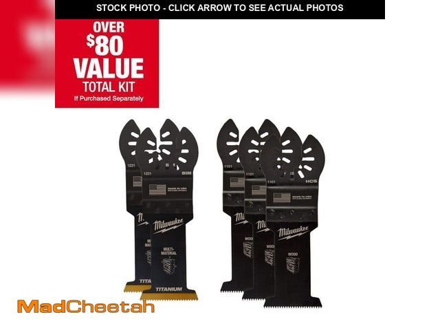 Lot 74-13784494 - Milwaukee 1-3/8 in. Multi-Tool Oscillating Blade Set (5-Piece) - UNUSED