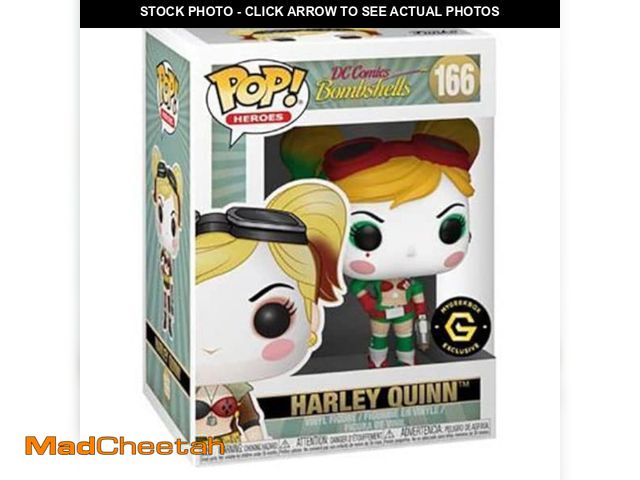 Lot 74-12215946 - Funko Pop Heroes Dc Comics Bombshells 166 Harley Quinn Exclusive Holiday Vinyl Figure - USED