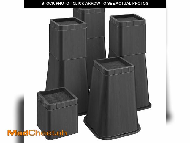 Lot 74-14272240 - shouwuhho Bed Risers 12 Inch Heavy Duty, Furniture Risers Lifts 12" 8" 4" for Table, Desk Leg, Sofa,...