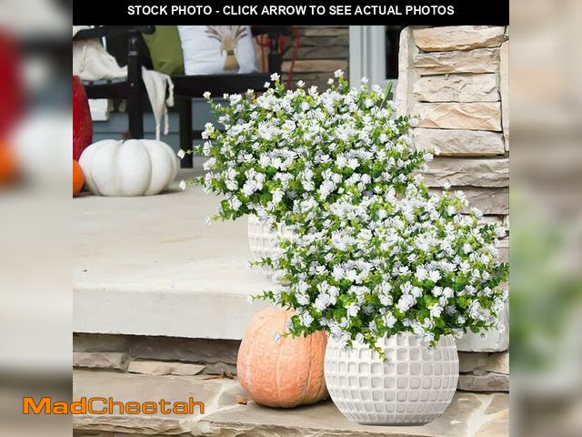 Lot 74-14270476 - NETAP Outdoor Artificial Flowers UV Resistant, 20 Bundles Fake Realistic Floral Greenery Plants for ...