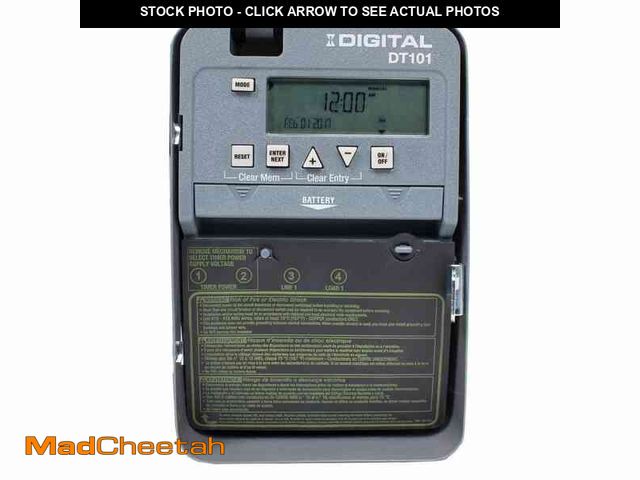 Lot 74-12557477 - Intermatic DT Series 1-Circuit 20 Amp 24 Hour Indoor Surface Mount Timer with Battery Backup, Gray -...