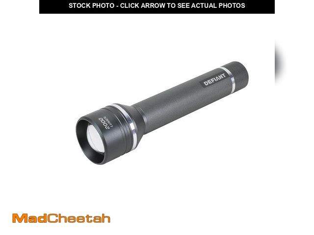 Lot 74-12552655 - Defiant 2000 Lumens LED Slide-to-Focusing Aluminum Flashlight - UNUSED