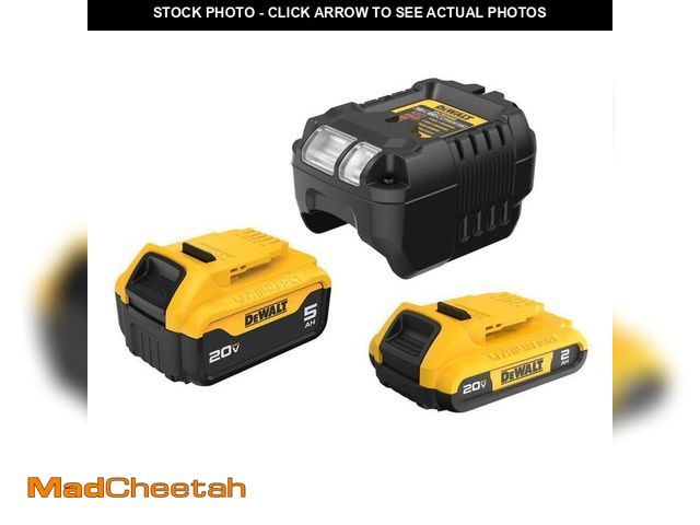 Lot 74-12580744 - 20V MAX Lithium-Ion Battery Kit with 5.0Ah and 2.0Ah Battery and Charger - UNUSED