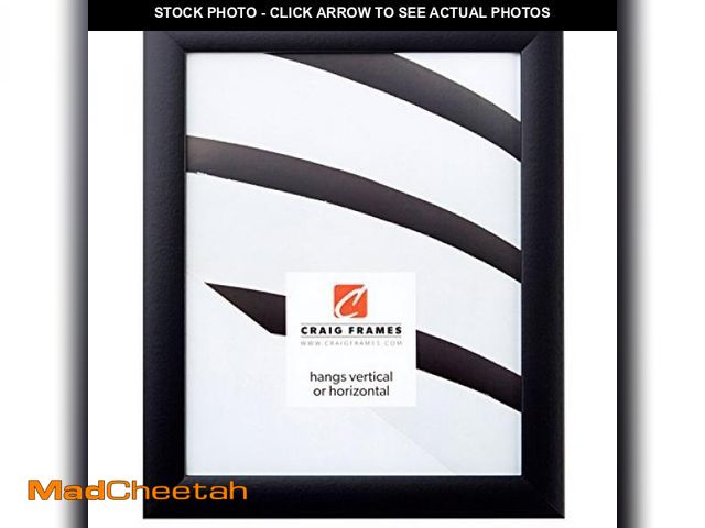 Lot 74-12141234 - Craig Frames 24x36 Poster Frame - Matte Black 1WB3BK Style, 1 Inch MDF Moulding, Clear Plexiglass Fa...
