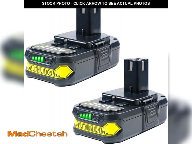 Lot 74-12325664 - DTK Battery Replacement for Ryobi 18V Battery One Plus P102 P103 P104 P105 P107 P108 P109 P190 P122 ...