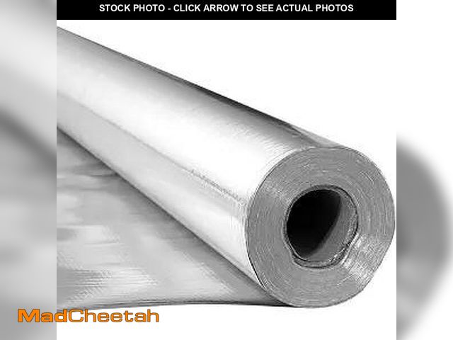 Lot 74-13844906 - VEVOR Double Reflective Insulation Roll, Non-Perforated Woven Fabric Radiant Barrier, 0.15mm 48 in x...