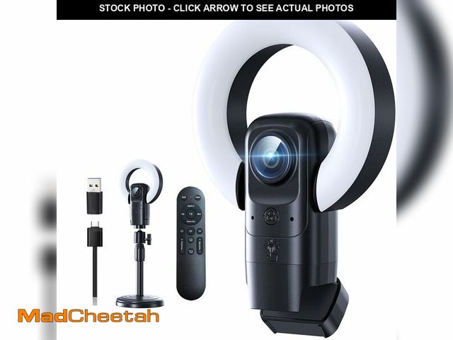 Lot 74-12699545 - Combess 4K Webcam with Light, Webcam for PC with Microphone, Plug and Play, USB Computer Camera for ...