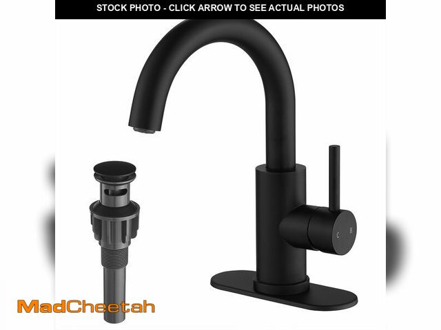 Lot 74-13966842 - VOTON Bar Sink Faucet, Bathroom Kitchen 360ÃÂ° Rotatable Faucet, Matte Black Single Hole Bathroom F...