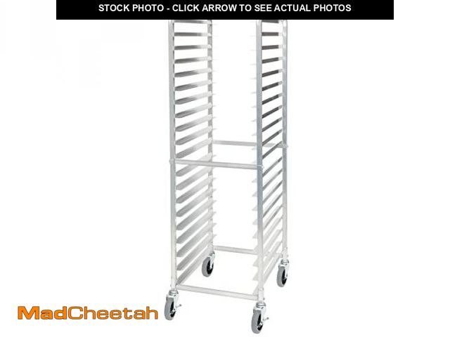 Lot 74-12268499 - ALRK-20R 20-Tier Economy End-Load Sheet Pan Rack with Brakes - 3 in. Spacing - UNUSED