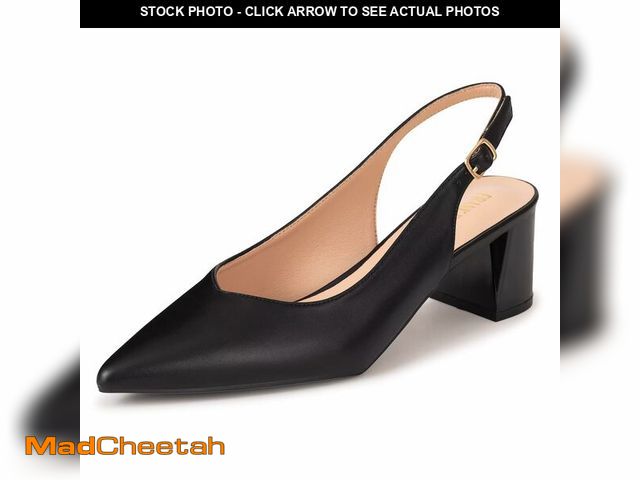 Lot 74-12700824 - Frank Mully Women's Slingback Heels Pointed Toe Work Pumps Comfortable Chunky Pumps Closed Toe Styli...