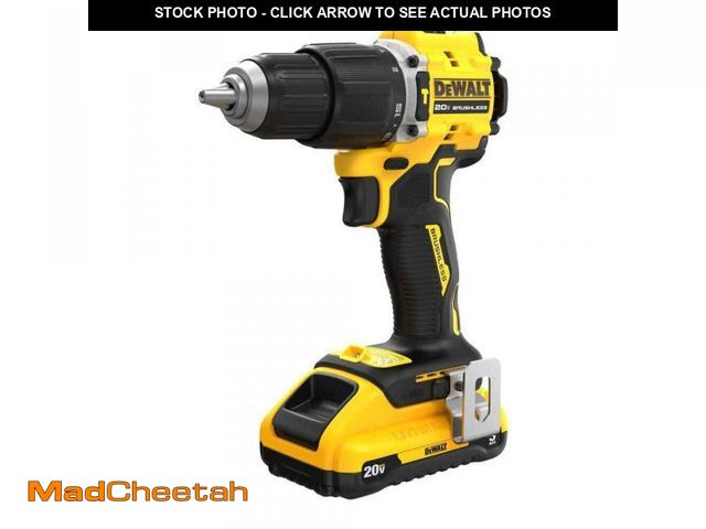 Lot 74-12258485 - DEWALT ATOMIC 20-Volt Lithium-Ion Cordless 1/2 in. Compact Hammer Drill with 3.0Ah Battery, Charger ...