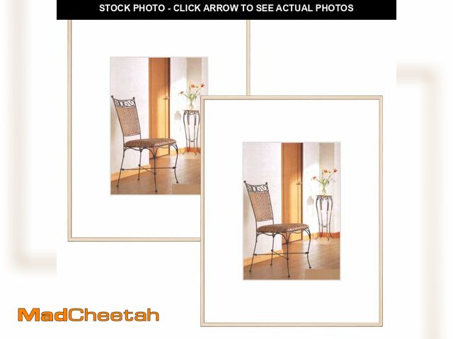 Lot 74-12697728 - 8.5x11 Picture Frame Set of 2, Brass Metal Photo Frames with HD Glass, Fits 5x7 with Mat or 8.5x11 w...