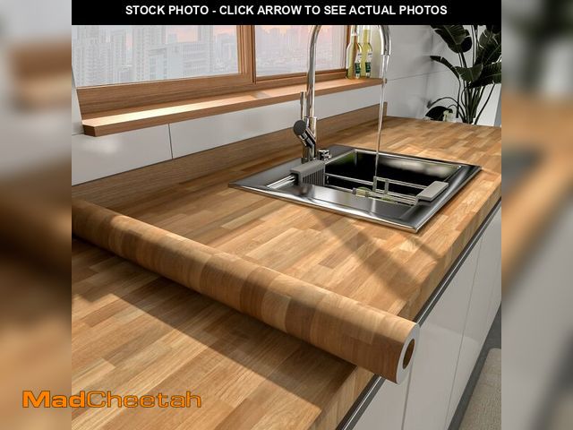 Lot 74-12879280 - MelunMer Wood Peel and Stick Wallpaper Wood Grain Contact Paper for Cabinets Self Adhesive Removable...