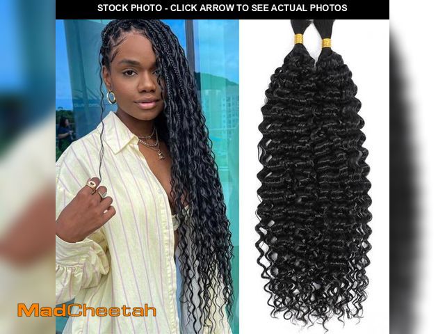 Lot 74-12432483 - AIVICO Water Wave Bulk Human Hair 100% Unprocessed Brazilian Virgin Human Hair Extensions Bundles fo...