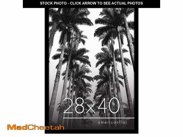 Lot 74-12664056 - (SET OF 2) Americanflat 28x40 Poster Frame with Polished Plexiglass - Black Picture Frame - Wide Pho...