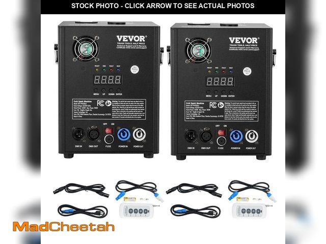 Lot 74-14114302 - VEVOR Cold Spark Firework Machine x2 500 W 6.6-13 ft. Stage DJ Wedding Event Party - UNUSED