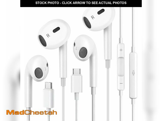Lot 74-14205129 - 2 Pack USB C Headphones, Wired Earbuds for iPhone 17 16 15 Pro Max, 16e, 16 Plus &amp; 15 Plus, USBC...