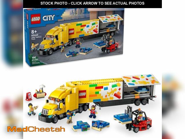 Lot 74-14585584 - LEGO City Yellow Delivery Truck Toy - Semi Truck Building Toy for Boys &amp; Girls, Ages 8+ Years - ...