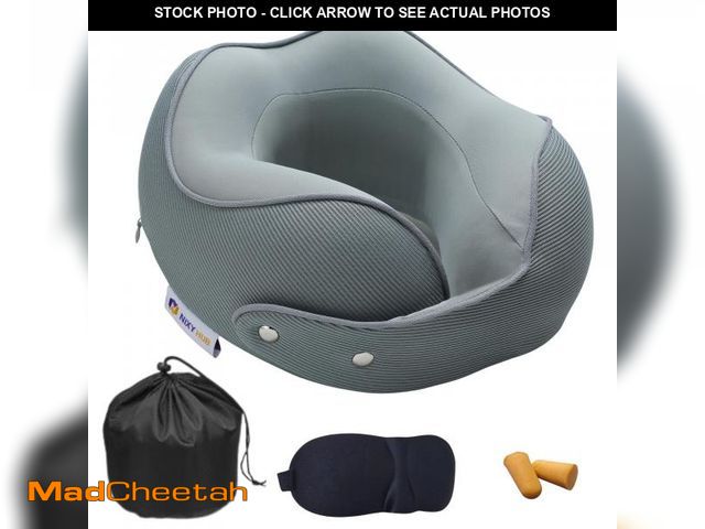 Lot 74-11554378 - Nixy Hub Travel Neck Pillow ? Soft Memory Foam Airplane Pillow for Head &amp; Neck Support, Ideal Tr...