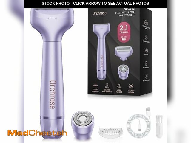 Lot 74-13628503 - Orchrose Electric Razor for Women 2-in-1: Painless Rechargeable Shaver for Face Legs Underarms and B...