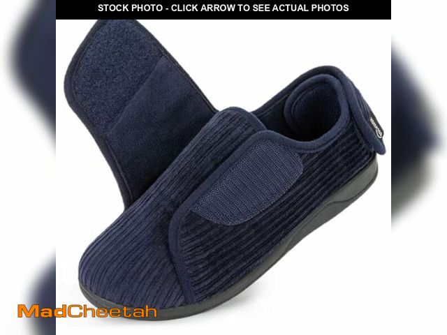 Lot 74-12701740 - HomeTop Women's Corduroy Slippers Comfy Adjustable Hook and Loop Memory Foam Indoor Closed-back Hous...