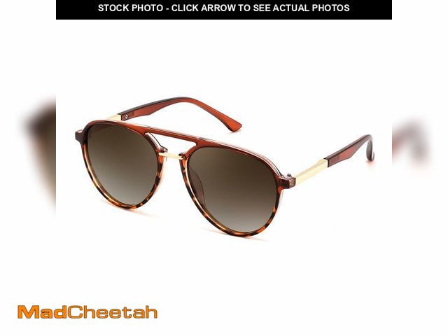 Lot 74-14208555 - FEISEDY Retro Polarized Aviator Sunglasses for Women Men, 70s 80s Vintage Trendy Aviators Shades UV4...