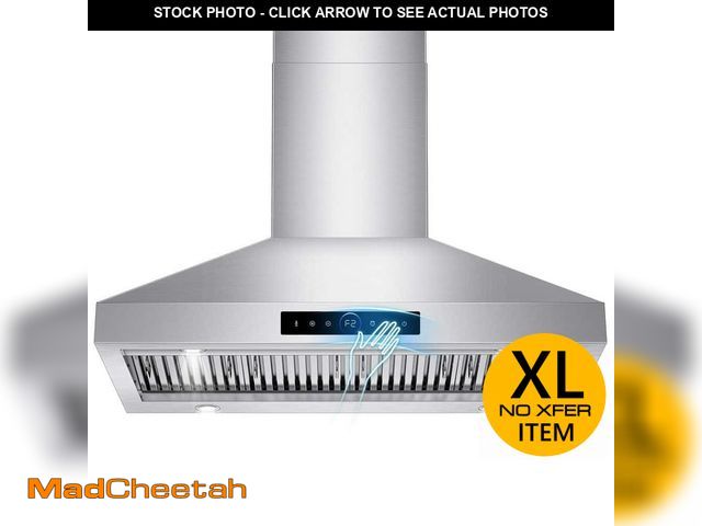Lot 74-14254715 - Velivi Commercial 48 in. 1500 CFM Wall Mount Ducted Range Hood in Stainless Steel with 4-Speed Setti...