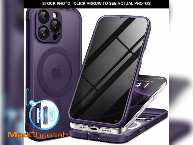 Lot 74-12709861 - BERFY for iPhone 16 Pro Max Case, Compatible with MagSafe, Built-in Privacy Screen Protector and Cam...