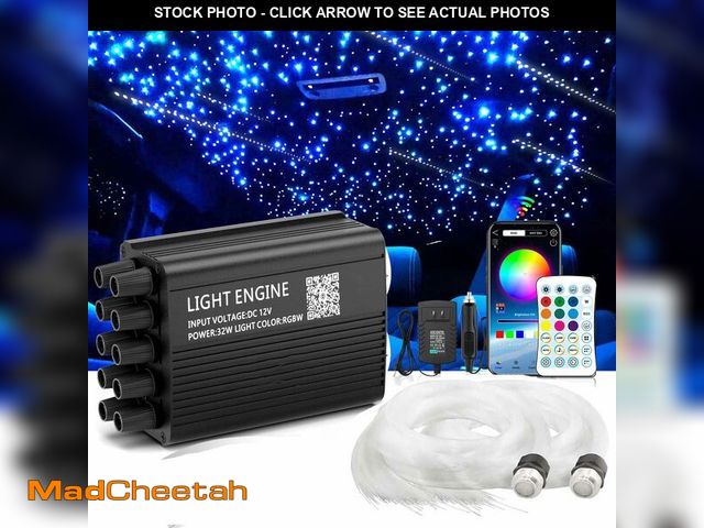 Lot 74-14058770 - Dual Port 32W Twinkle Meteor 2 in 1 Starlight Headliner Light Kit with 1200pcs 9.8ft Fiber Optical C...