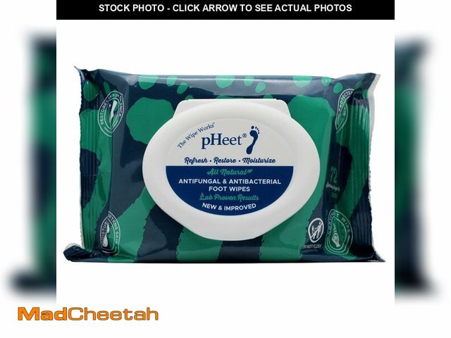 Lot 74-12845365 - pHeetÃ Foot Wipes All-Natural Antifungal &amp; Antibacterial Formula, Cleanses, Moisturizes, Preven...