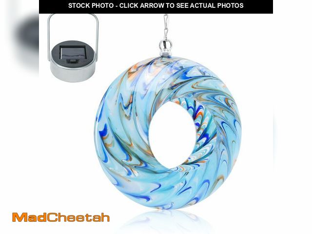 Lot 74-13524734 - VCUTEKA Bird Feeder Solar Fly Through Bird Feeders for Outside Hanging with Round Shape Glass Contai...